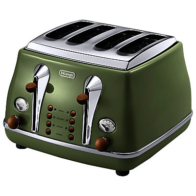 De'Longhi Vintage Icona 4-Slice Toaster Olivia Green De'Longhi Vintage Icona 4-Slice Toaster Olivia Green